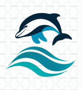 Delfin und Ozeanwelle